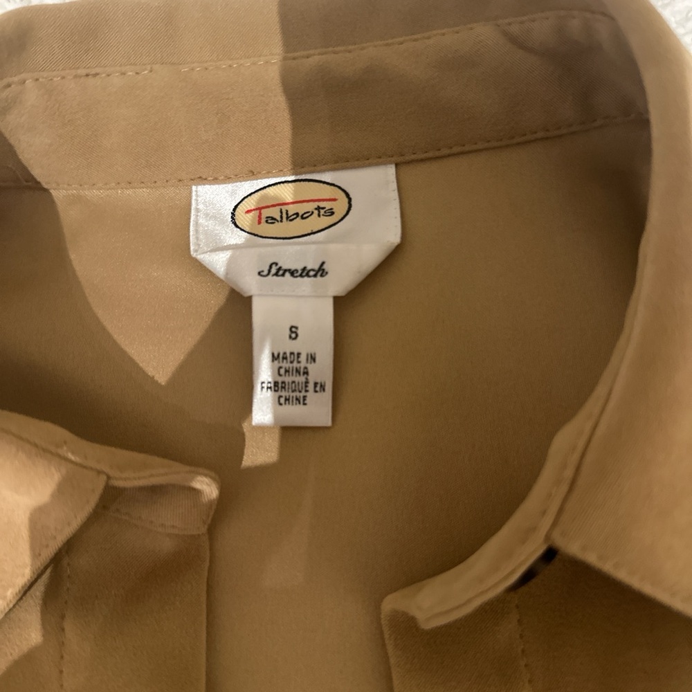 Talbots Camel Button-Up Light Jacket - Picture 2 of 2